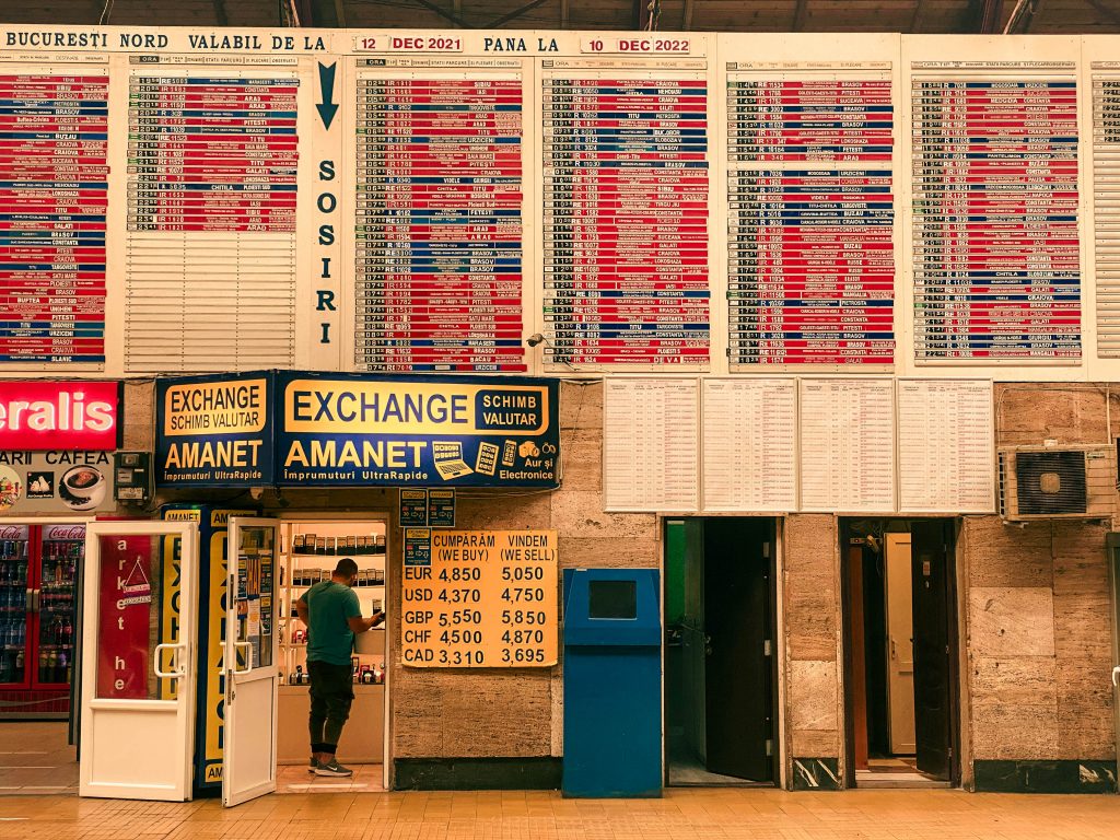 Currency Exchange in Train Station