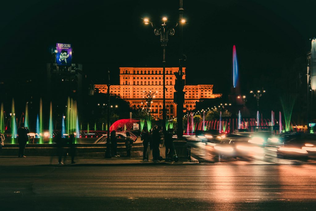 Bucharest Street at Night