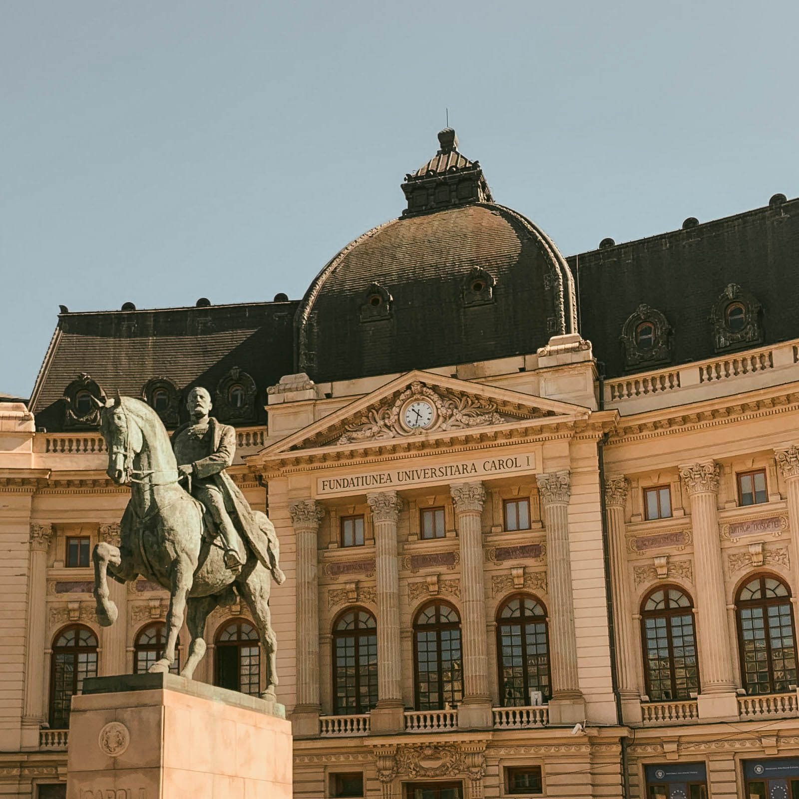 elle atlas travel bucharest romania building statue original 2