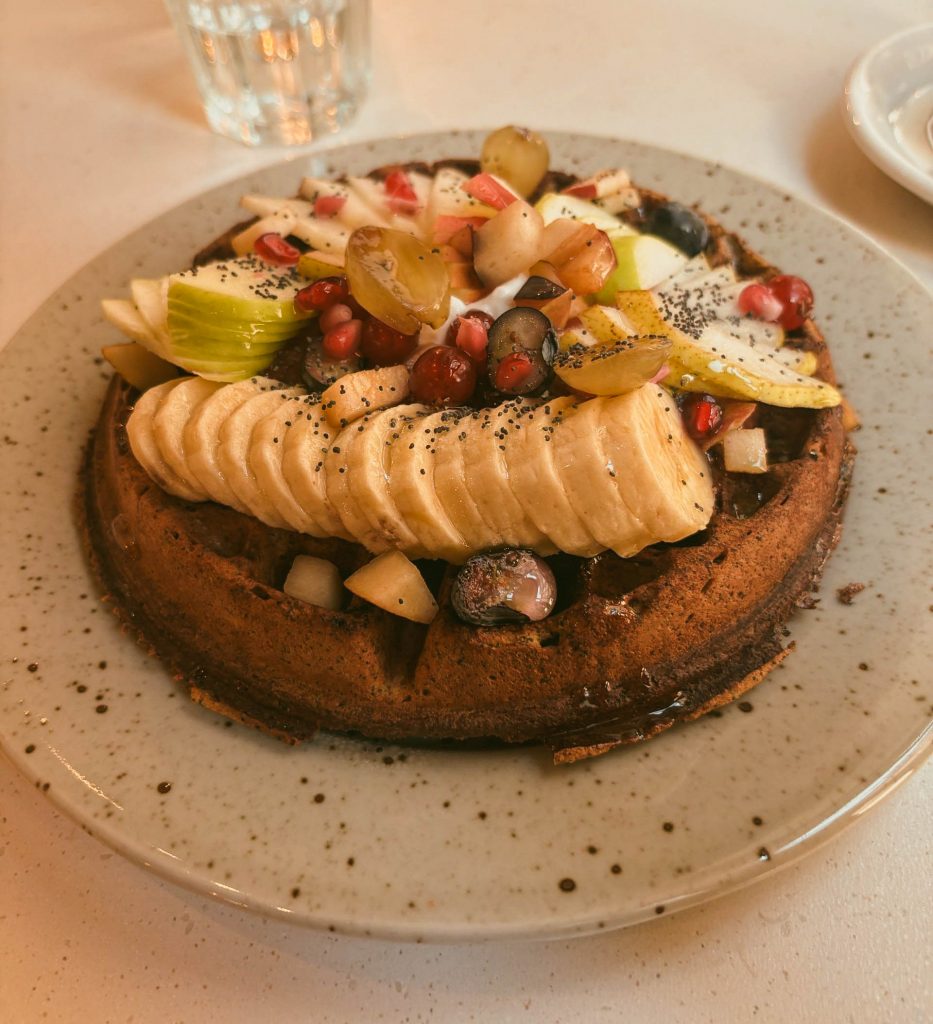 Weekend in Budapest - Itinerary and Guide Waffle with Fruit at Franziska Budapest