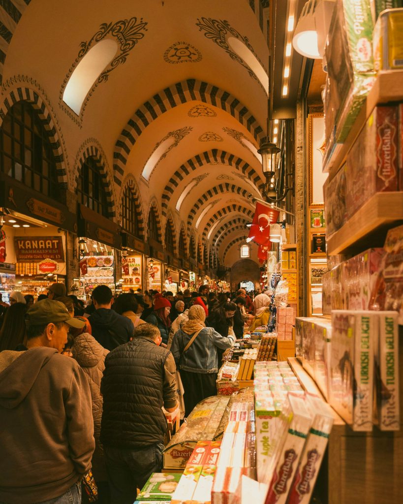 People Shopping at Egyptian Bazaar in Istanbul
