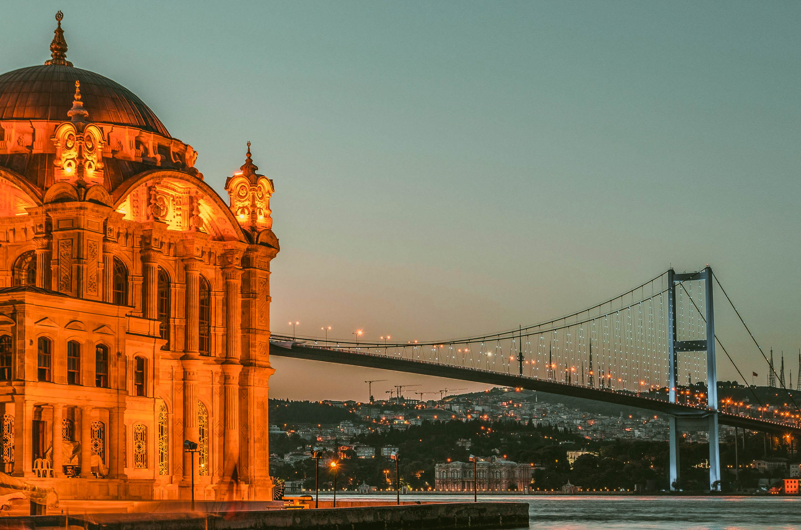 Evening View of the Bosphorus in Istanbul