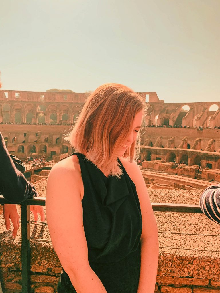 Woman at Colosseum in Rome