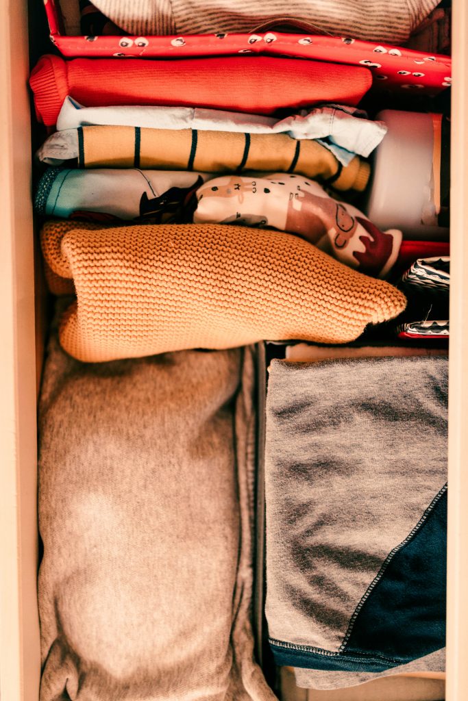 Clothes in a drawer