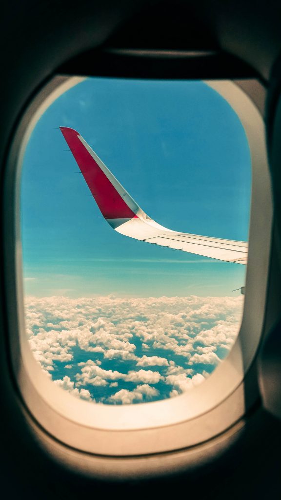 airplane window view